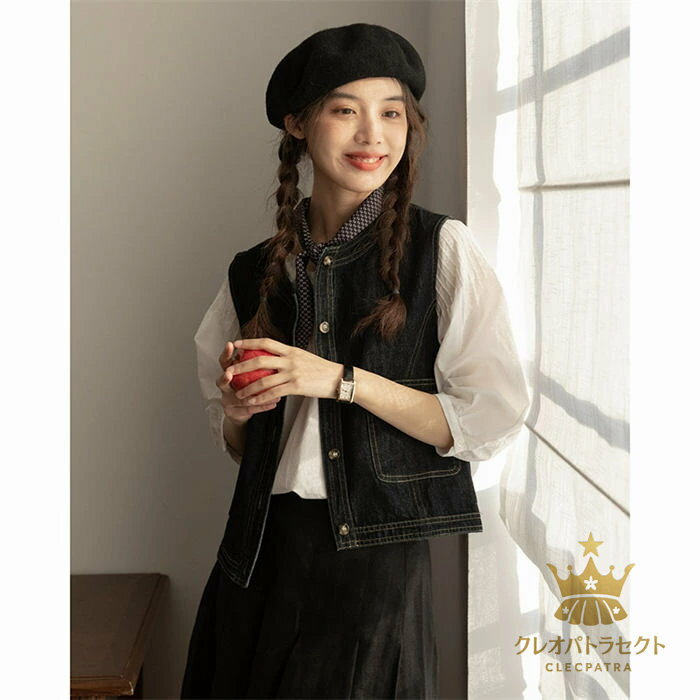 デニム ベスト レディース 春 夏 ジレ ベスト レディースベスト 春夏 ポケット おしゃれ 春夏ベスト 春 デニム ボタン 前開き トップス デザイン お洒落 大人 可愛い 大きいサイズ 個性的 ノースリーブ 羽織り 通勤 オフィス カジュアル 重ね着 送料無料
