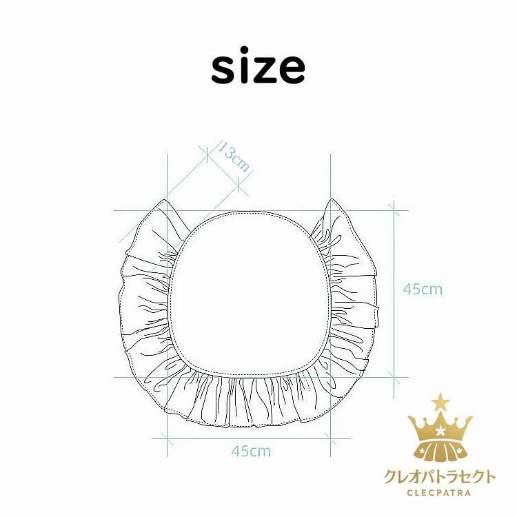 45*45cm チェアパッド フリル付き プリント柄 おしゃれ 取り外し可能 洗える 紐付き チェアマット 椅子用 固定用ひも付き カフェチェア用 ダイニングチェア用 シートクッション 蒲団 畳 和室 リビング フロアクッション 椅子を飾る 座布団