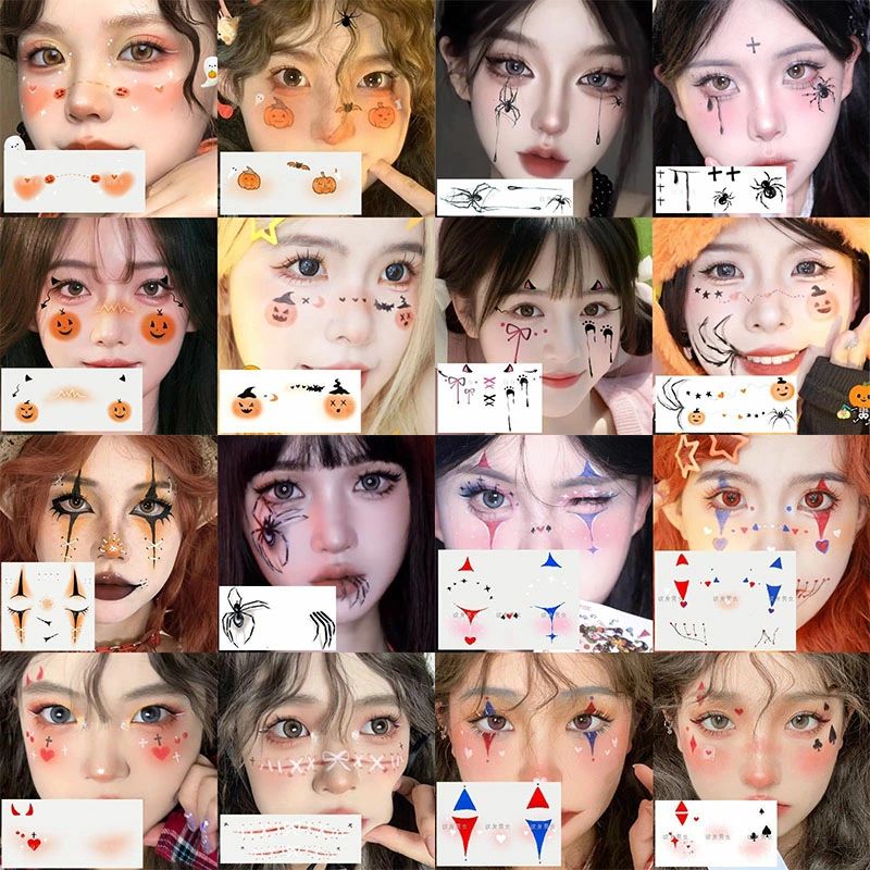 人気検索キーワード：ハロウィン タトゥーシール フェイス 顔全体 タトューシール ハロウィンタトゥーシール 顔 子供 大人 仮装 飾り メイク コスプレ キッズ かわいい フェイスシール メイク 水転写 テッカー シール かわいい 刺青 小...