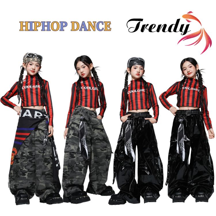 人気検索キーワード：赤 レッド ブラック トップス ストライプ柄 縦縞 迷彩パンツ レザー 合成革 へそ出し キッズ ダンス セットアップ 韓国 k-pop ヒップホップ 女の子 ギャル アイドル かっこいい カジュアル 子供服 ステージ衣...