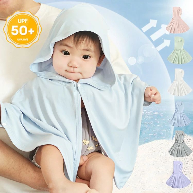 UVカットベビー 水着 女の子 ラッシュガード帽子付き キッズ フリル UVカット キッズ水着 ベビー水着 キャップ ガールズ