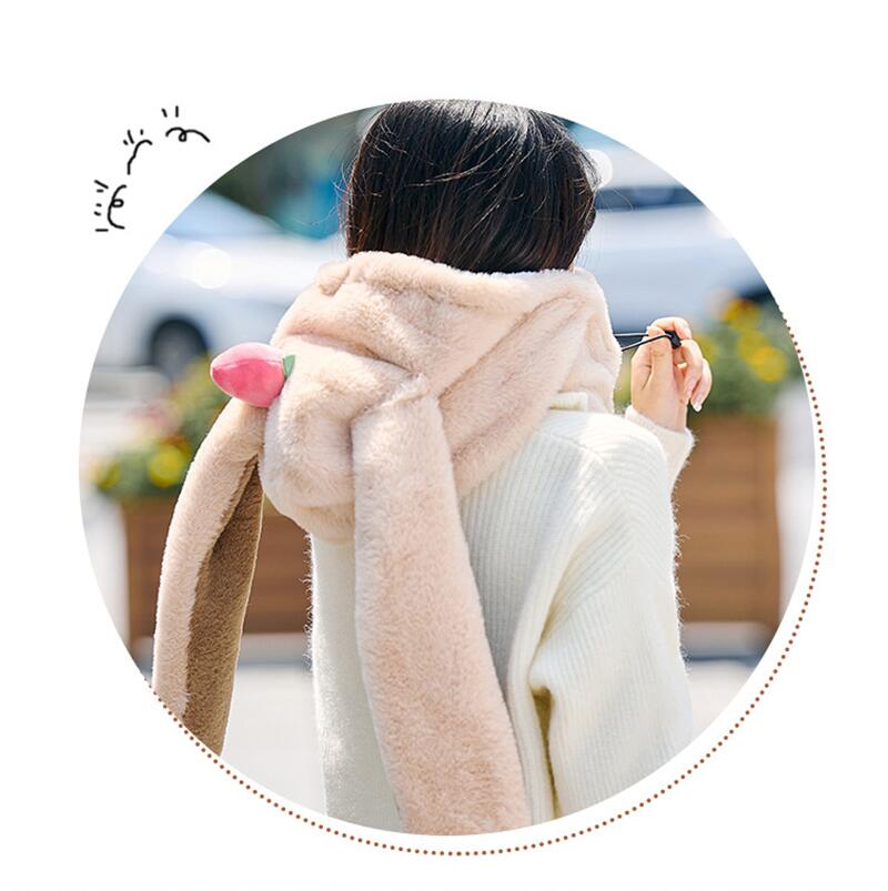目出し帽 かわいい レディース ボア帽子 大人...の紹介画像3