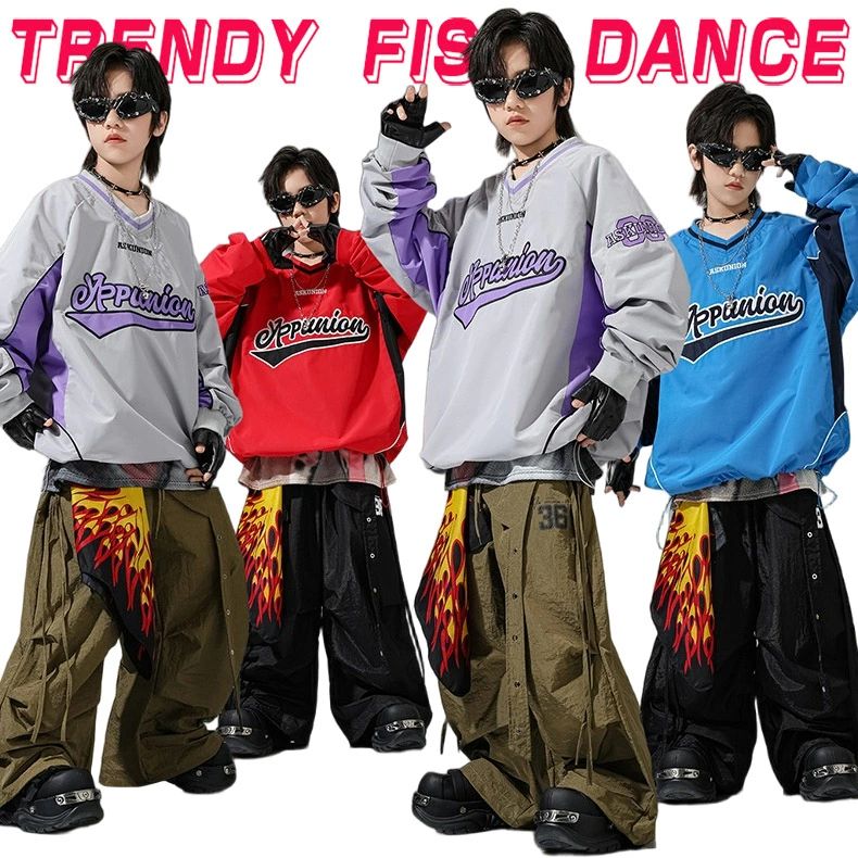 ベースボールシャツ キッズ ダンス 衣装 セットアップ 韓国 k-pop ヒップホップ 女の子 男の子 かっこ..