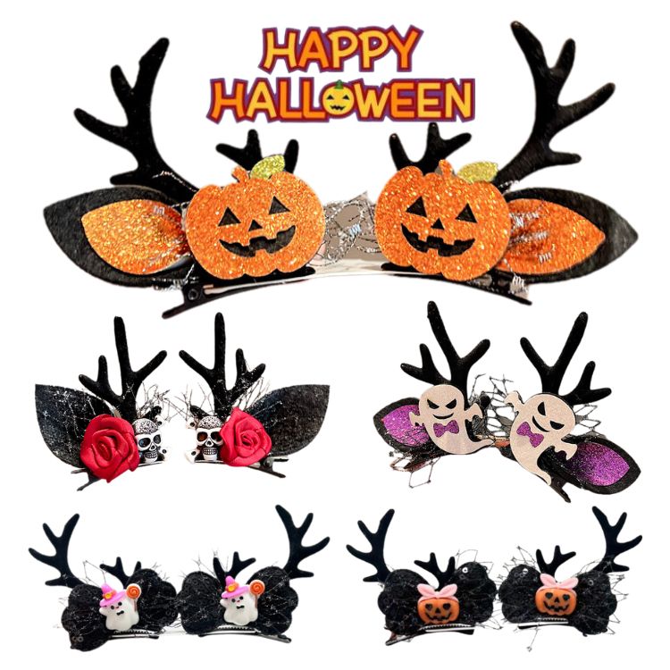 ハロウィン 子供 女の子 ヘア リボン ヘアリボン クリップ ビッグリボン 髪飾り 幽霊柄 カボチャ柄 髑髏 りぼん ヘアアクセサリー 可愛い クリップ ヘアクリップ サテン クリップ リボン バレッタ リボンバレッタ 浴衣 着物 ハロウィン コスプレ Halloween 万聖節