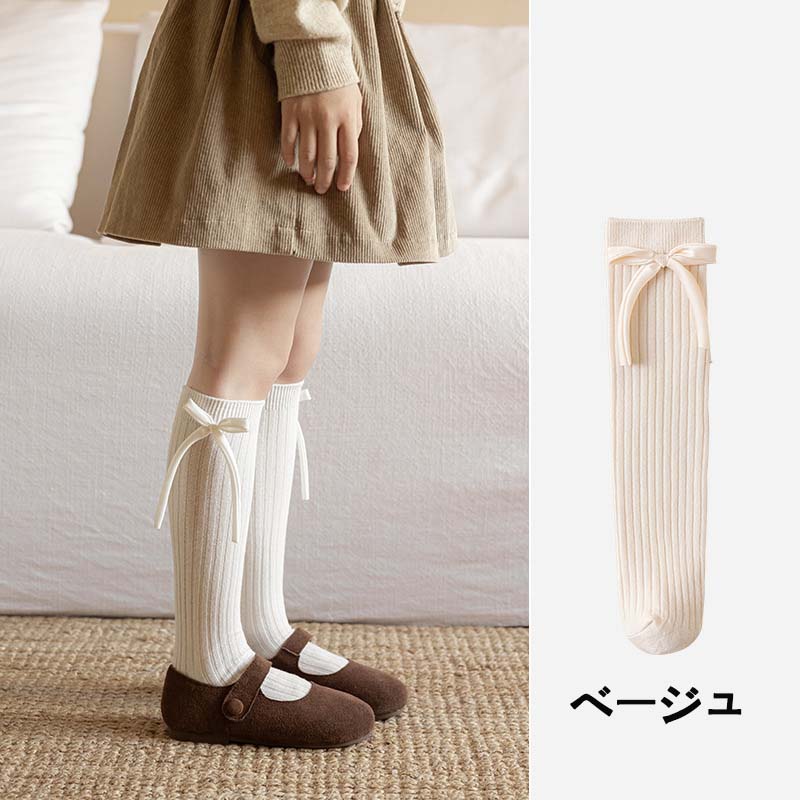 【10色】子供用レギンス タイツ キッズ ベビー 赤ちゃん保温靴下 綿混 可愛い リボ...