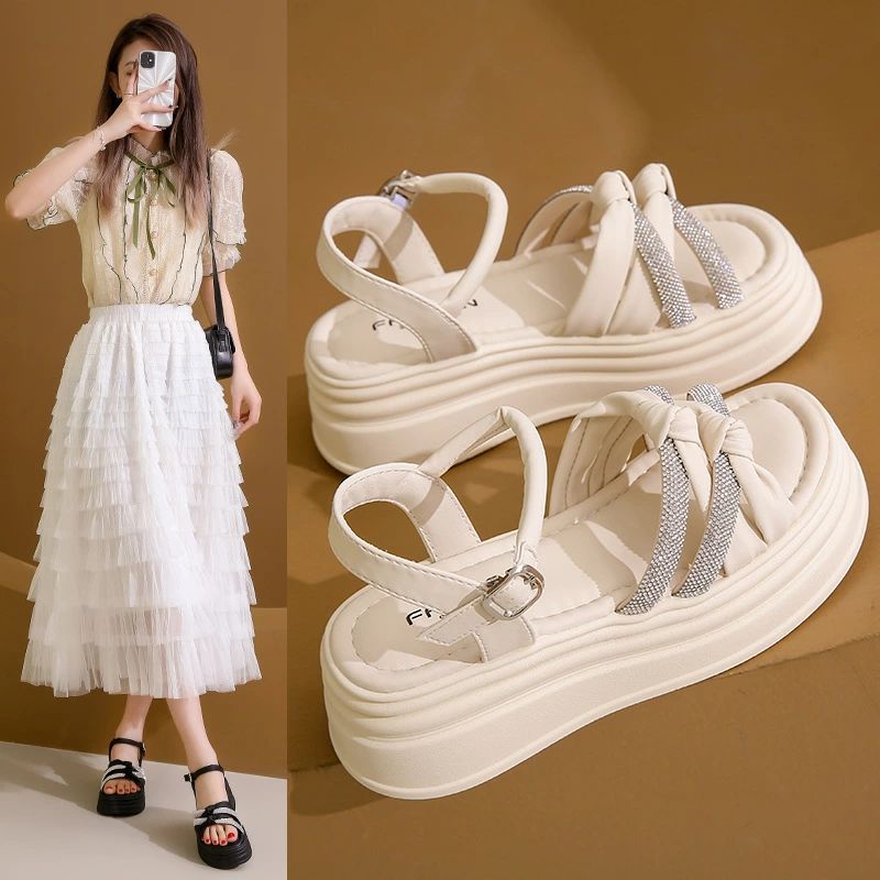 サンダル 厚底 レディース スポーツサンダル 厚底サンダル ベルクロ 6.5cmヒール コンフォート サンダル 軽量 レディース ビーチサンダル 美脚 厚底靴 靴 歩きやすい 疲れにくい 通勤 婦人靴 春夏 おしゃれ