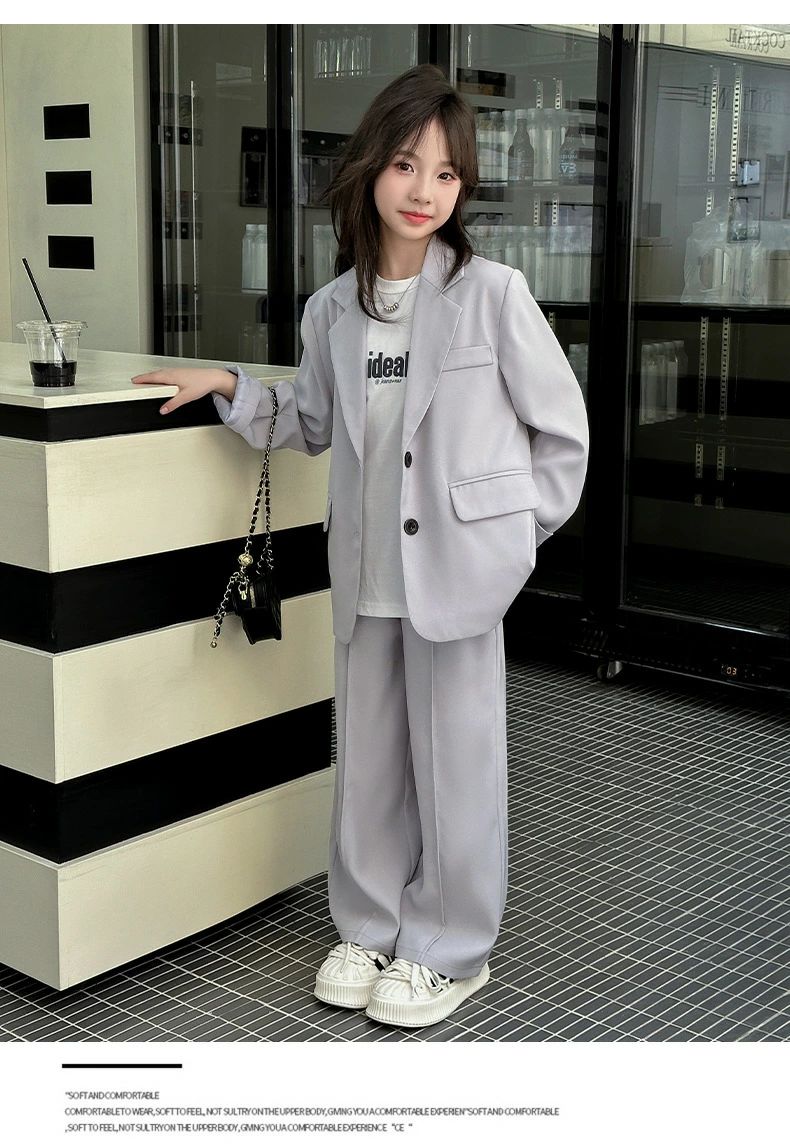 キッズ ダンス衣装 スーツセット 長袖 セットアップ 女の子 子供服 ヒップホップ ダンスウェア ステージ衣装 チアガール ストリート hiphop トップス ロングパンツ hiphop 派手 韓国 k-pop jazz ジュニア 演出服 発表会 団体服 練習着 原宿系 120-170cm 3