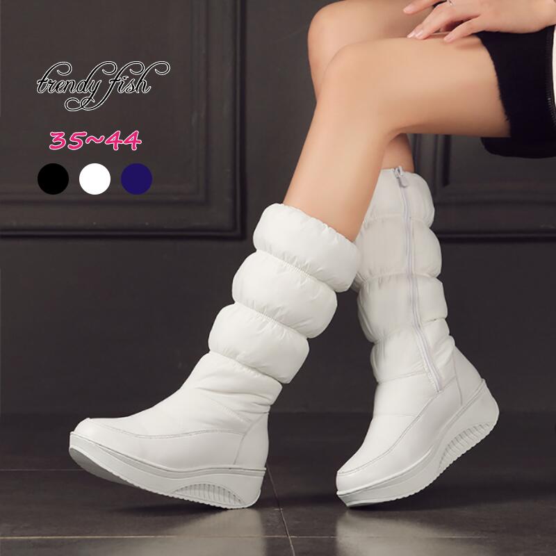 スノーブーツ レディース ジュニア 女の子 キッズ スノーシューズ ロングブーツ 防寒 防水 軽量 歩きや..