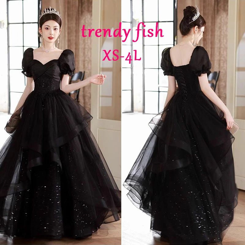 ウェディングドレス 演奏会ドレス カラードレス 花嫁 花嫁ドレス ブラック 二次会 黒ドレス オフショルダー 高級感 チュール ピカピカ パーティードレス イブニングドレス ロングドレス 発表会 舞台 誕生日 成人式 結婚式 きれいめ 披露宴 コンサート ピアノ ナイトドレス
