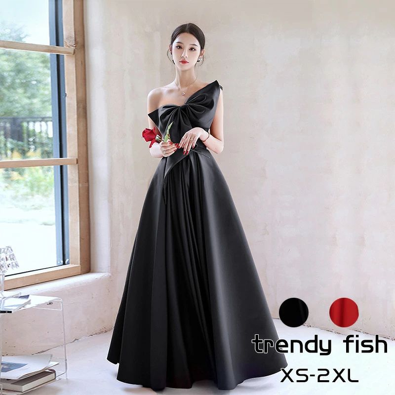 Rakuten - カラードレス イブイングドレス ブラック ワイン お洒落 パーティードレス ワンピース 編み上げエレガント 演奏会 発表会 ウエディングドレス レディース 優雅 ロングドレス 結婚式 二次会 おしゃれ きれいめ 上品 フォーマル 卒業式 お呼ばれドレス 披露宴 成人式 Aライン