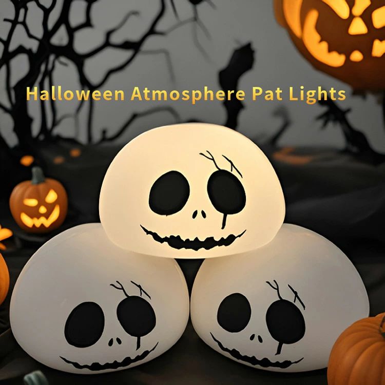 【4つのカラー】Halloween ハロウィン 飾り ナイトライト ハロウィンインテリア LED　シリコン　幽霊「ハロウィン」子ども　プレゼント　ランプ　雰囲気　パーティー 幼稚園　可愛い 骸骨 シリコンライト 飾り 照明 装飾用ランタン 骸骨型 雰囲気ライト クリスマス