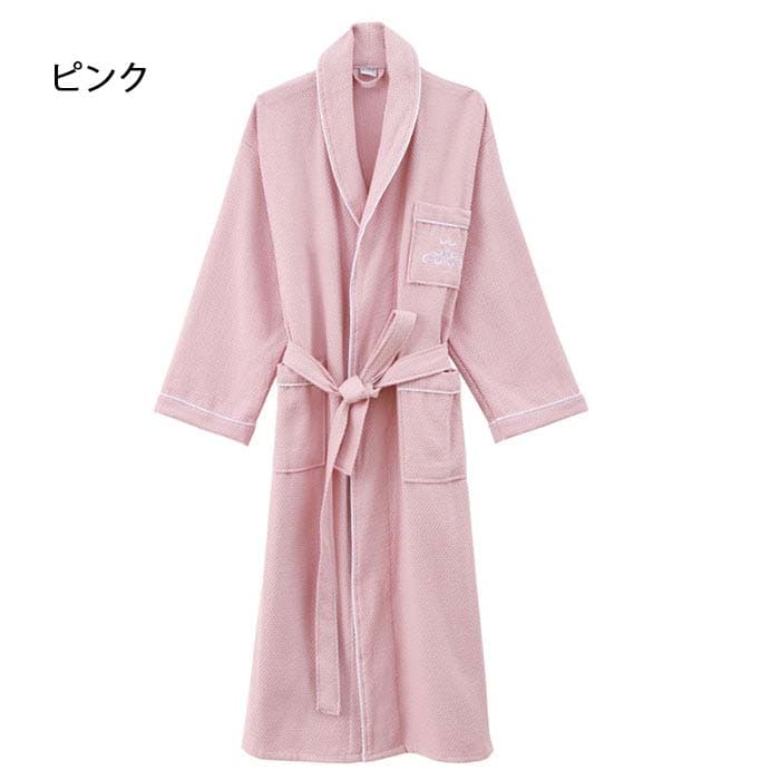 クレオパトラセレクトの綿 浴衣 バスローブ 男女兼用 ペアルック パジャマ 部屋着 寝巻き メンズ バスローブ ワッフル格子 帯付き 刺繍 ナイトガウン コットン100％ 婦人 男性 寝間着 部屋着 旅行 入院 女性 旅館 ホテル 温泉 ナイトウェア 介護用 前開き 和風 通気性良く 柔らかい ギフト｜アングル3