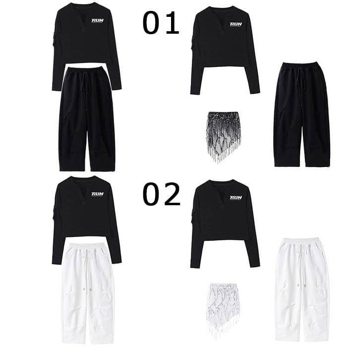 ジャズダンス衣装 セット女の子 ヒップホップ ストレートダンス キッズ スポーツウェア 長袖 へそ出し パンツ ヒップスカーフ キラキラスパンコール 運動会 チアダンス チアガール 子供の日 練功服 発表会 jazz 子ども 普段着 ジュニア ステージ衣装 お揃い 団体服 110-180cm