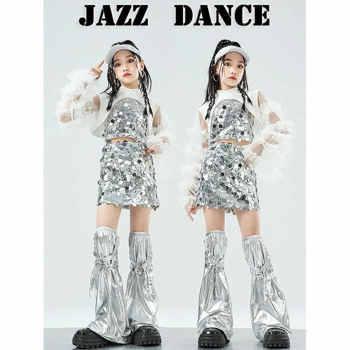 子供ステージ衣装 女の子 ジャズダンス衣装 セットアップ キッズ スパンコール jazz ヒップホップ へそ出し キャミソール ブラウス ミニスカート キラキラ シースルー ステージ衣装 チア チアガール 文化祭 韓国 k-pop 演出服 発表会 団体服 応援団 練功服 可愛い おしゃれ