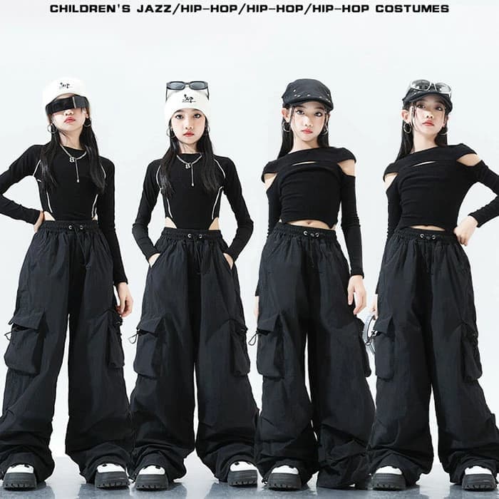 キッズダンス衣装 女の子 子供服 HIPHOP ジャズダンス ガールズ ヒップホップ jazz 応援団 練習着 カーゴパンツ トップス 普段着 ストリートダンスウェア 団体服 練習着 団体服 発表会 応援団 舞台効果抜群 演出服 ステージ衣装 チアガール 原宿系 おしゃれ かっこいい