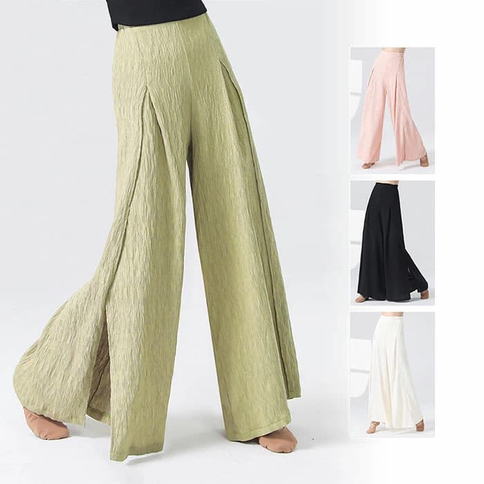 ダンスパンツ モダンダンス ワイドパンツ ダンスウェア レディース 古典ダンス衣装 レッスン着 ガウチ..