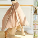 ダンスパンツ キュロット ガウチョパンツ バイカラー7色 配色 アシンメトリー 古典ダンス衣装 ワイドパンツ レッスン着 二重シフォン リボン付き ダンス衣装 ダンスウェア ボトムス パンツ チュール ダンス着 社交ダンス 飄逸 バレエ ヨガ 舞台衣装 無地 おしゃれ