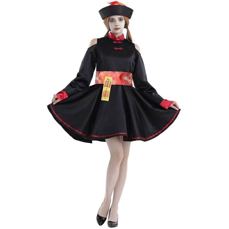クレオパトラセレクトのハロウィン コスプレ 仮装 キョンシー ゾンビ チャイナ服 チャイナ ハロウィンコスプレ 衣装 大人 女性 可愛い レディース 大きいサイズ かわいい コスチューム ハロウィン仮装 コスプレ衣装 コスプレ仮装 コスチュームイベント 悪魔 cosplay 舞台衣装 演出服 学園祭｜アングル2
