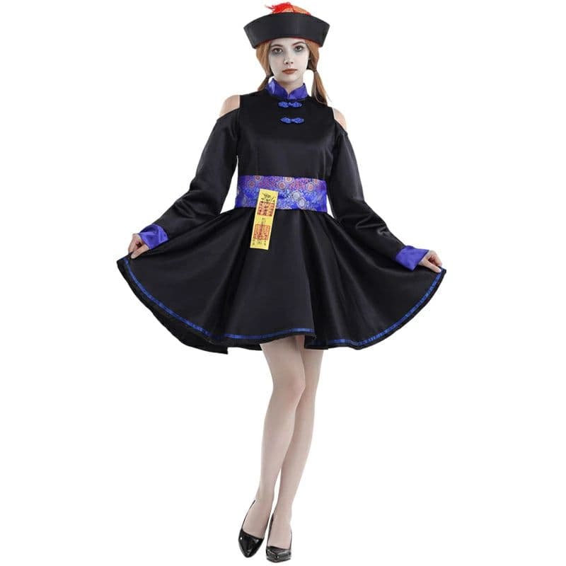 クレオパトラセレクトのハロウィン コスプレ 仮装 キョンシー ゾンビ チャイナ服 チャイナ ハロウィンコスプレ 衣装 大人 女性 可愛い レディース 大きいサイズ かわいい コスチューム ハロウィン仮装 コスプレ衣装 コスプレ仮装 コスチュームイベント 悪魔 cosplay 舞台衣装 演出服 学園祭｜アングル3