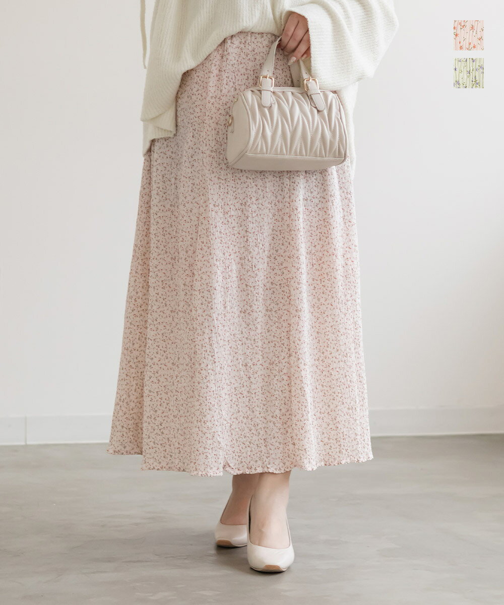 Rakuten - 大きいサイズ レディース 花柄細プリーツスカート 【LLサイズ・3Lサイズ・4Lサイズ】【大きいサイズ・レディース】13号・15号・17号・19号・21号・23号