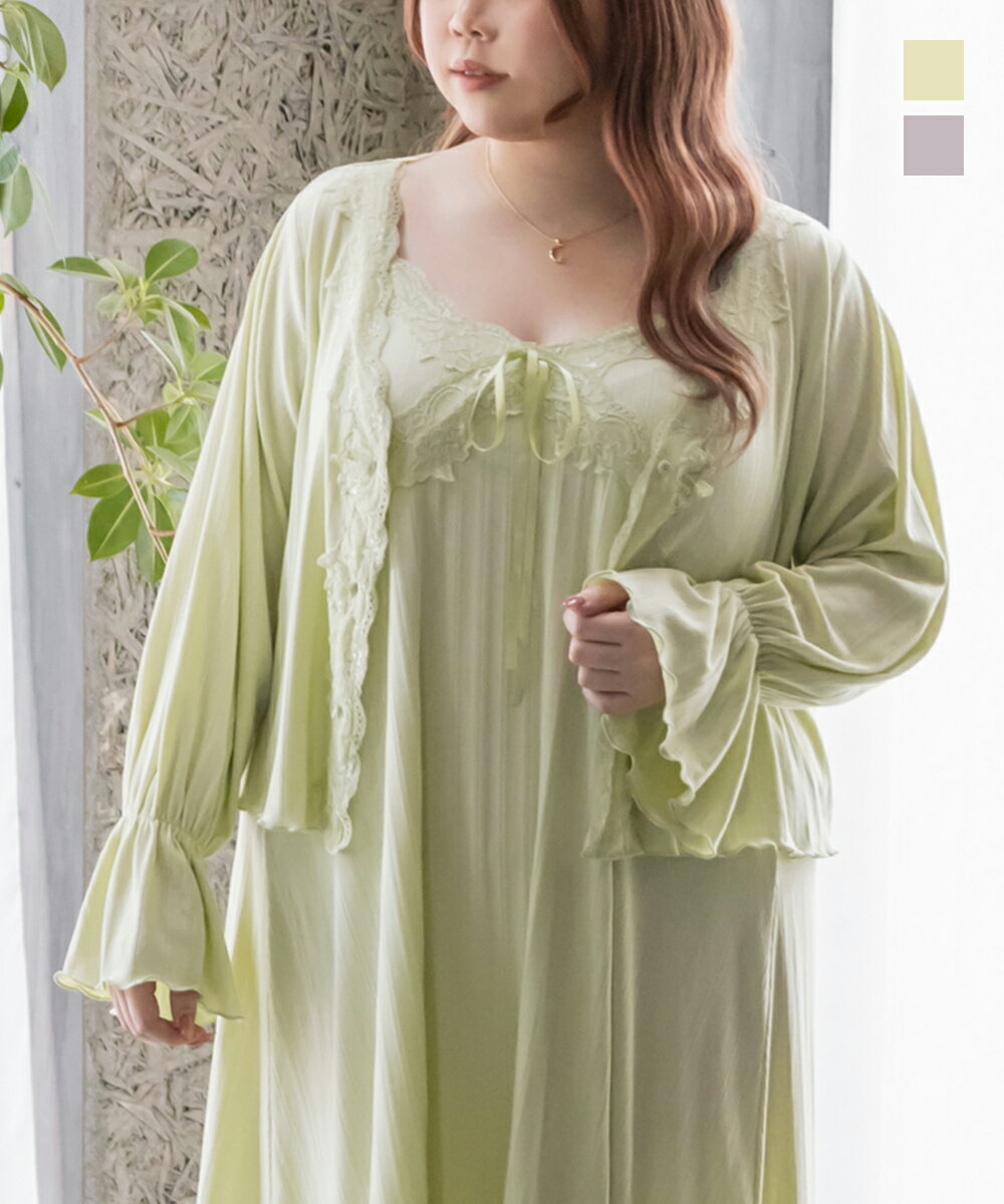 大きいサイズ レディース CLETTEオリジナル★ルームウェアレース使いカーディガン 【LLサイズ・3Lサイズ・4Lサイズ】【大きいサイズ・レディース】13号・...