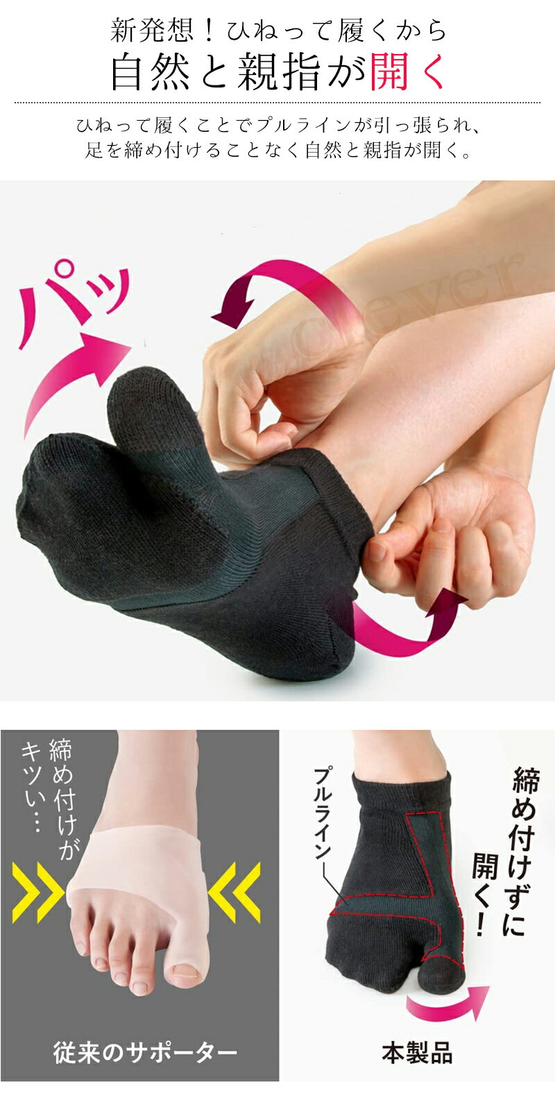 【複数購入で4％OFF】ひねりの効いた外反母趾サポーター2枚入 健康 左右兼用 外反...