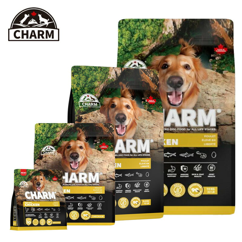 樂天商城 - CHARM フリーランチキンドッグフード 340g×3 2kg×2 5.4kg 10kg ドックフード 犬用 チャーム ドライフード 正規品 全犬種用 全年齢用 総合栄養食 カナダ産