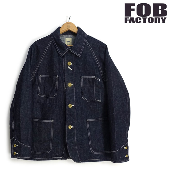 FOBファクトリー [F2410] ヘンプ デニム カバーオール HEMP DENIM COVERALL 日本製