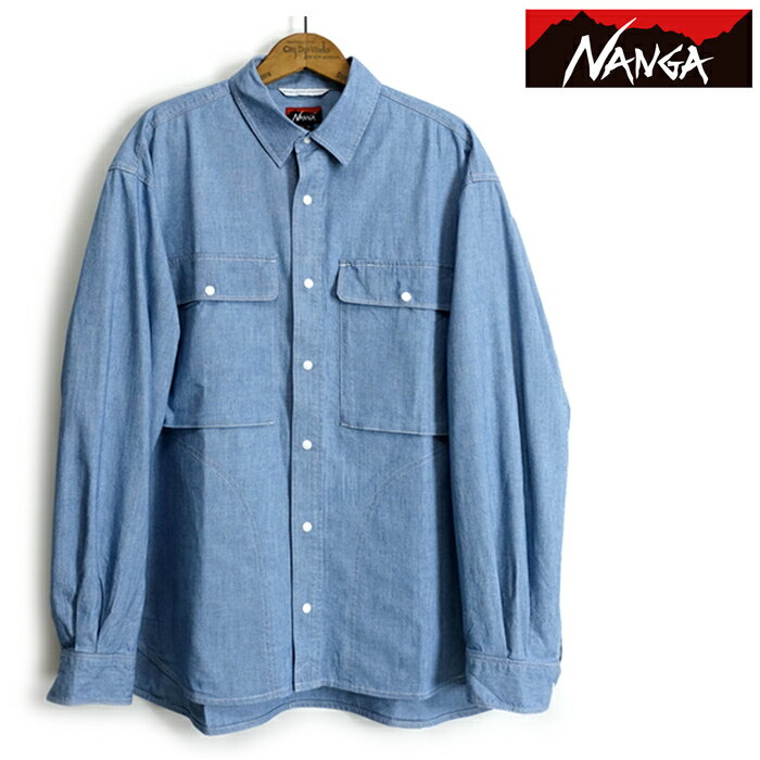 NANGA (ナンガ) [NW2311-1H503] 長袖 タキビ シャンブレー フィールドシャツ TAKIBI CHAMBRAY FIELD SHIRT