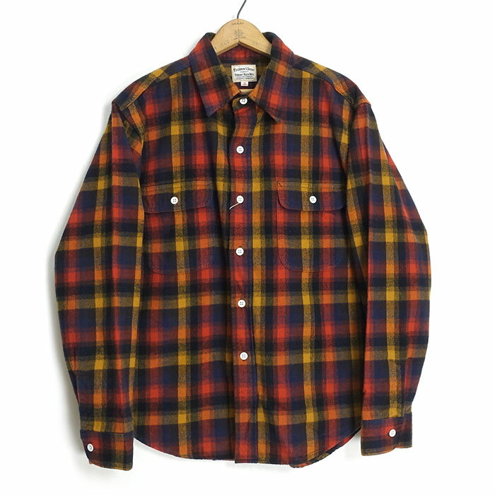フェローズ Pherrow's [25W-650WS-C] 長袖 起毛 フランネルシャツ FLANNEL WORK SHIRT 日本製
