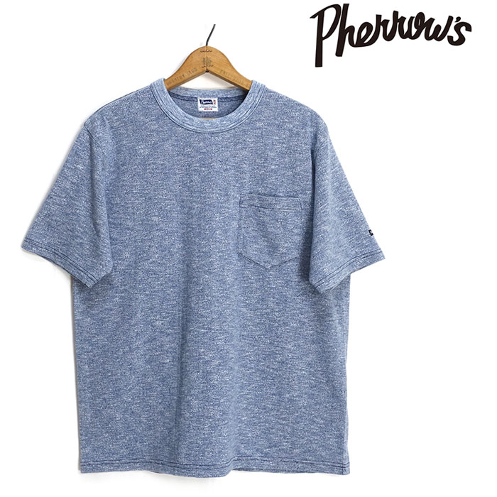 Rakuten - フェローズ Pherrow's [26S-PIPT1-UW] 半袖 インディゴ杢 ポケットTシャツ