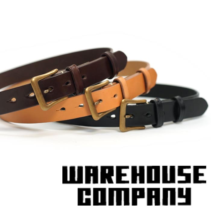 ウエアハウス WAREHOUSE [6041] レザー スリムベルト SLIM BELT