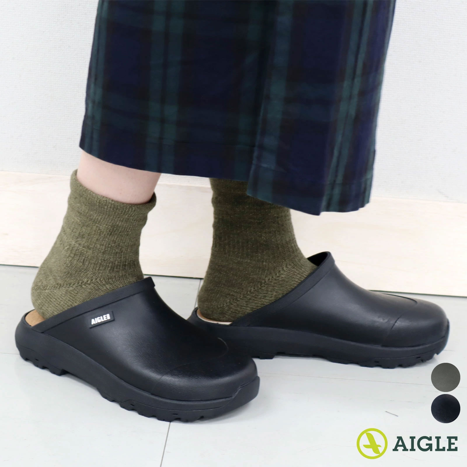 30％OFF 35-38 エーグル 天然 ラバー サンダル ボリュームソール コルクインソール サボ コーレイ AIGLE CORLAY M