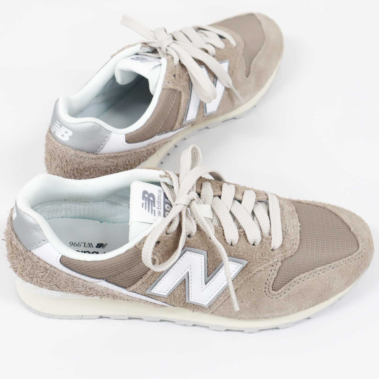 23.5cm ニューバランス グレージュ ラフスエード WL 996 CV2 スニーカー レディース 国内正規品 NEW BALANCE