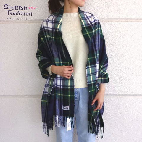 スコティッシュトラディション チェック　ウーブン　ストール　Scottish Tradition
