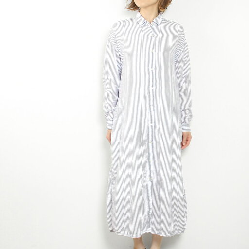 ao アオ レギュラーカラーシャツワンピース(オーガニックふんわり二重ガーゼ) 00612 ao アオ レギュラーカラーシャツワンピース(オーガニックふんわり二重ガーゼ) 00612