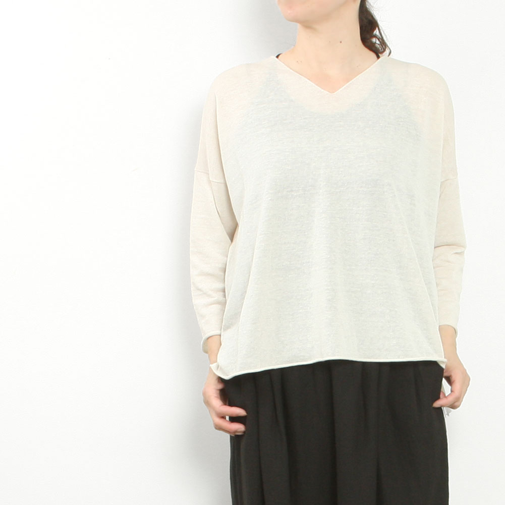 乐天商城 - evam eva エヴァムエヴァ linen pullover E261T227