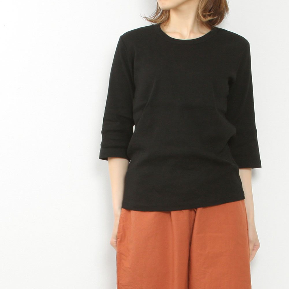 prit プリット ビワコットン5分袖クルーネック P91575