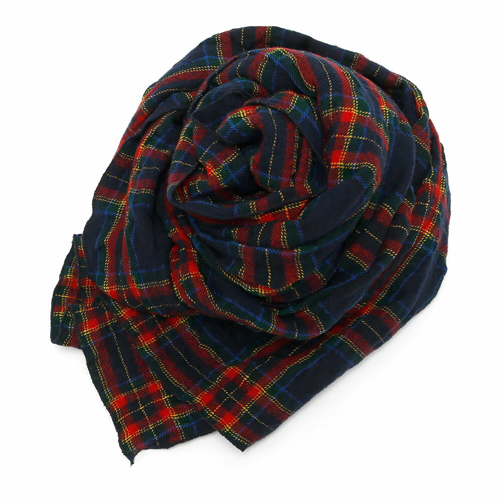 prit プリット ウールコットンタータンチェックストール P00640