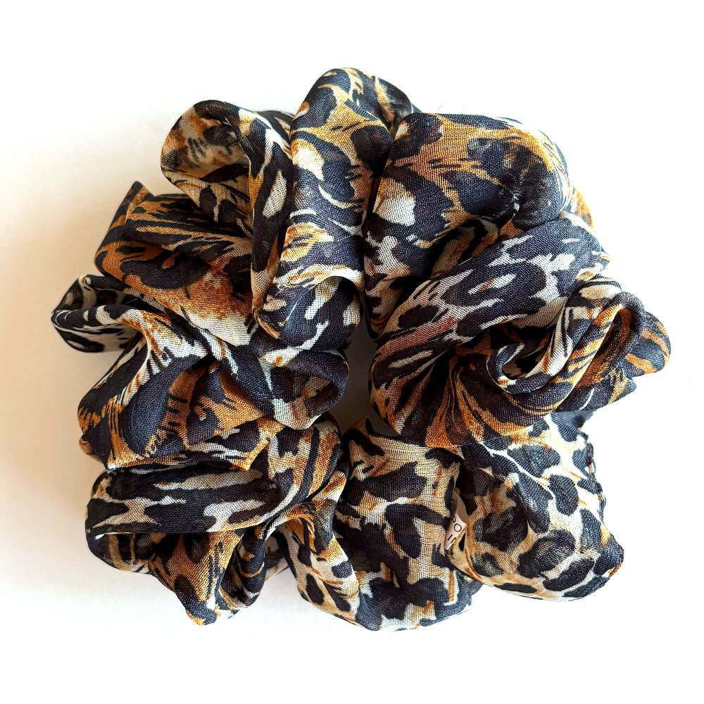 送料無料 ヘアゴム シュシュ ヘアアクセサリー レオパード ヒョウ柄 ひょう レディース