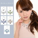 レディース ビジュー ネックレス ピアス セット