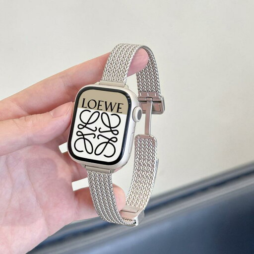 Apple Watch バンド メタル ステンレス 細かめチェーン 磁気ベルト 交換ベルト 細身デザイン 高級感 Apple Watch1-10/Ultra/se対応 Apple Watch バンド メタル ステンレス 細かめチェーン 磁気ベルト 交換ベルト 細身デザイン 高級感 Apple Watch1-10/Ultra/se対応