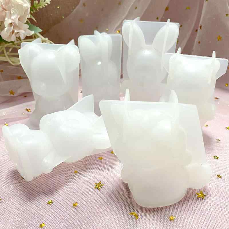 シリコンモールド ユニコーン クマ シカ ウサギ 招き猫 ネコ 犬 フレンチブルドッグ 豚 ブタ アニマル ..