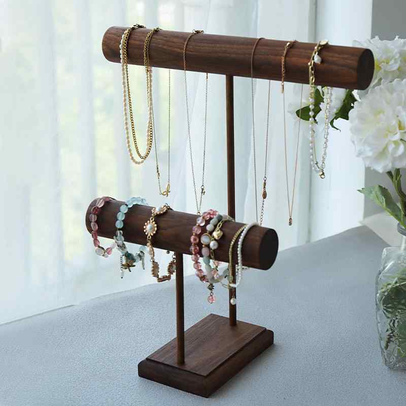 木製 アクセサリースタンド ディスプレイ ネックレス ブレスレット ジュエリー 収納 展示 ラック インテリア 家具