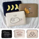 ラップトップ バッグ かわいい イラスト 刺繍 ゆるかわ ねこ ばなな くま ウサギ 恐竜 保護 スリーブ 収納バッグ コンピュータケース パソコン いぬ パンケーキ きつね 宇宙飛行士
