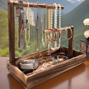 アクセサリースタンド フック ラック 収納 ディスプレイ 展示 時計 ネックレス ブレスレット 小物 木製 ナチュラル インテリア