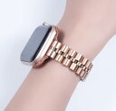 Apple Watch バンド メタル ステンレス シンプル スリーピーススタイル 交換ベルト 上品 高級感 Apple Watch1-9/Ultra/se対応