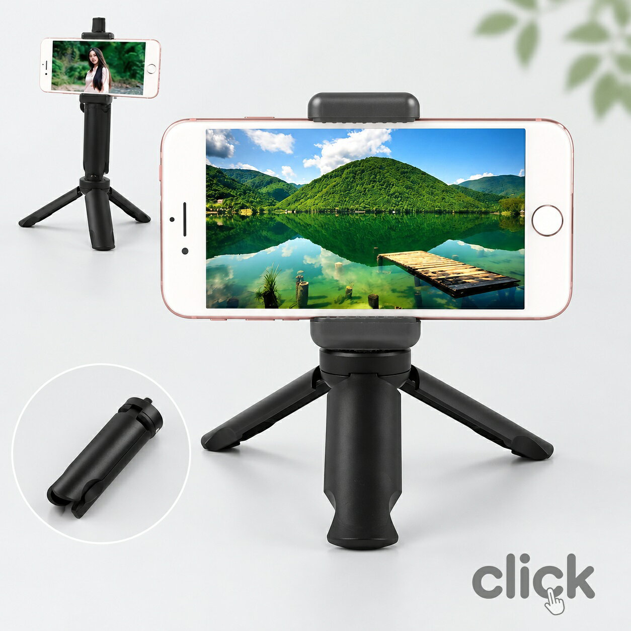 スマホ用ミニ三脚 自撮り棒 カ棒 スマホアクセサリー スマートフォン iPhone アクション 便利 簡単 軽い 小さい 旅行 集合写真 ブ
