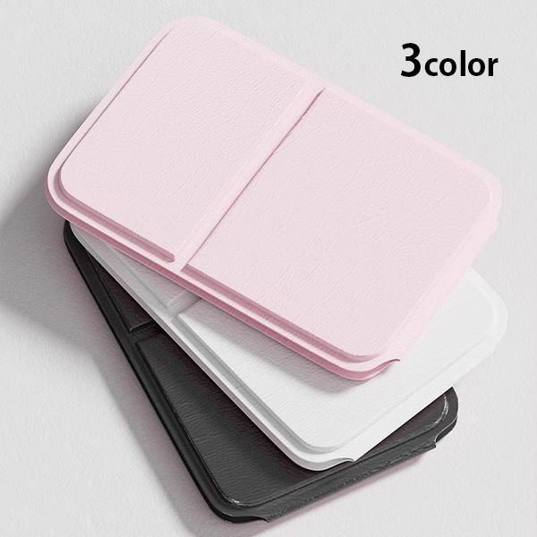 【1000円ポッキリ】コンパクト ミラー 鏡 卓上 持ち運び 折り畳み 手持ち スタンド ブラック ホワイト ピンク 無地 シンプル 雑貨 便利 生活