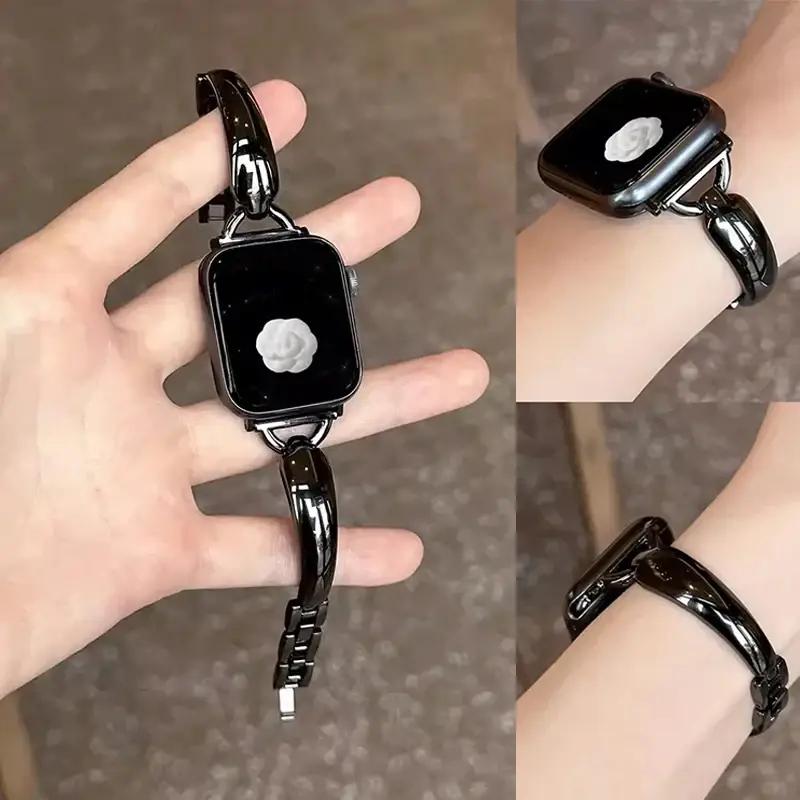 Apple Watch バンド アップルウォッチ 互換品 シンプル メタル 金属 高級感 ブラック ゴールド シルバー ピンクゴールド マットシルバー 38mm 40mm 41mm 42mm 44mm 45mm 46mm 49mm(2)